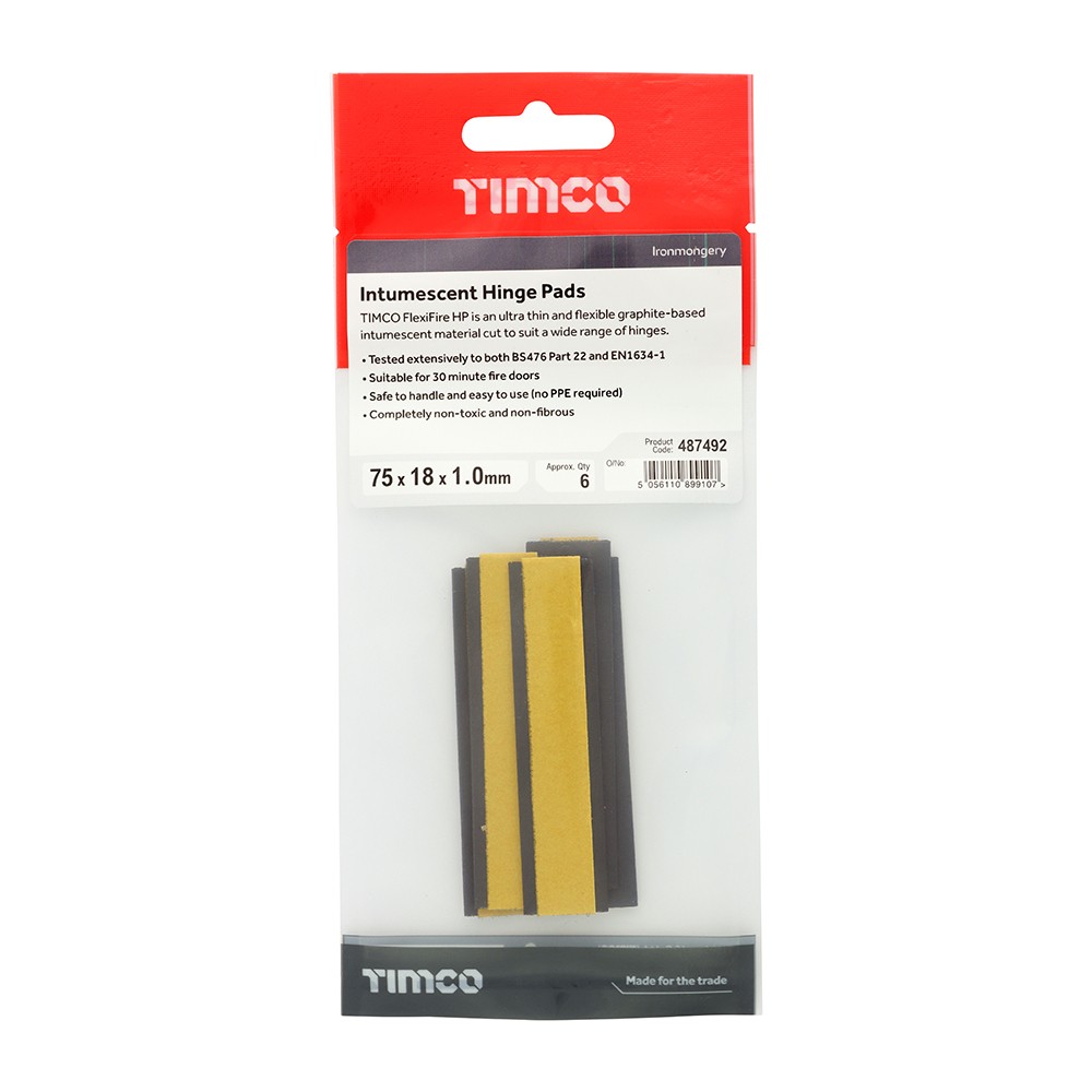 Timco Intumescent Hinge Pads 6 Pack