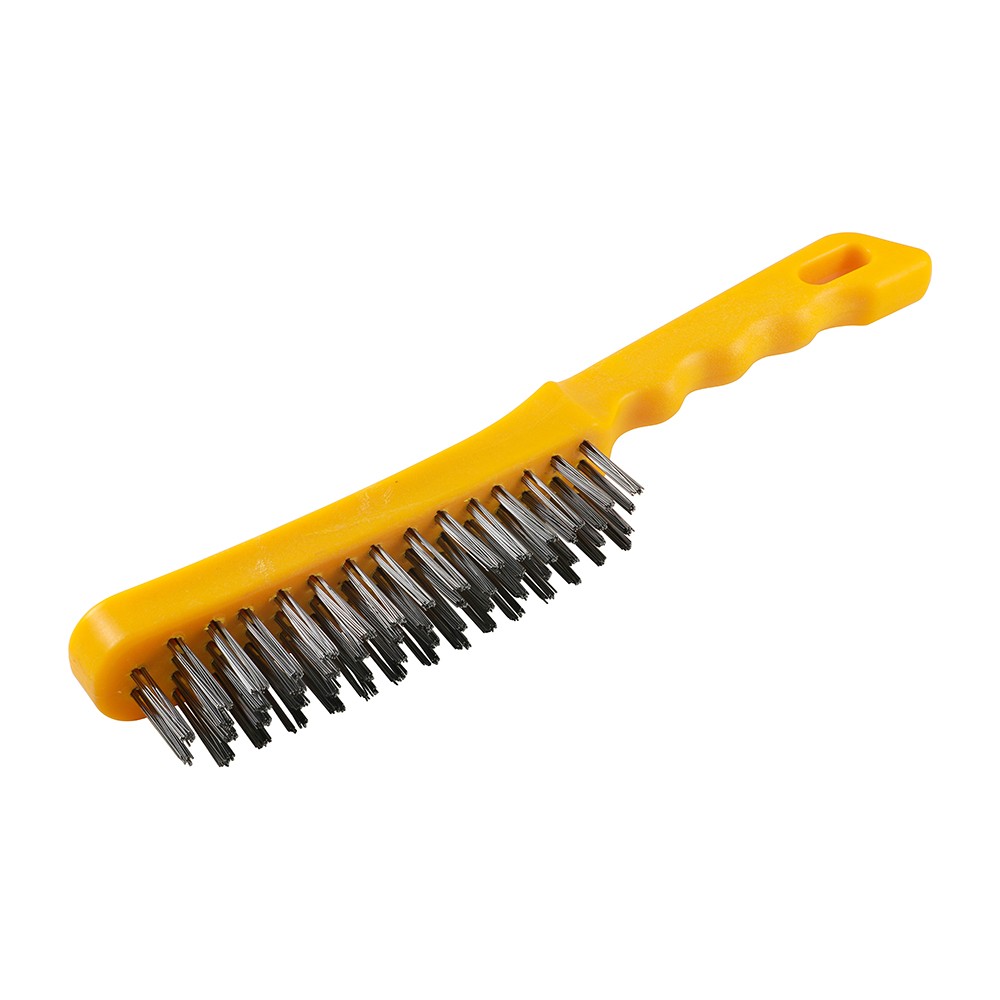 Timco Plastic Handle Scratch Brush 4 Rows - Steel