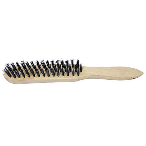 Timco Wooden Handle Scratch Brush 4 Rows - Stainless Steel