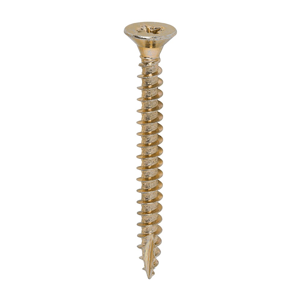 Timco Classic Multi-Purpose 5mm Woodscrews Double Countersunk Pozi - Yellow