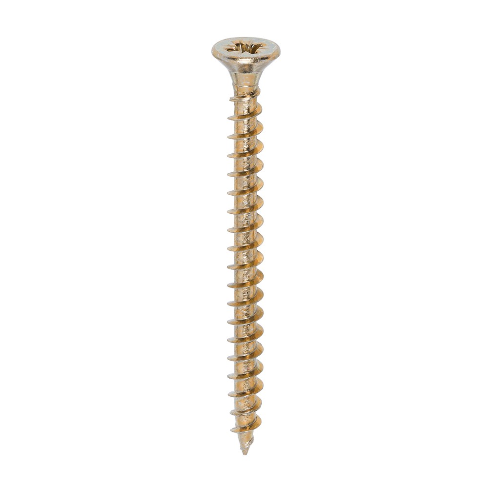 Timco Solo Chipboard & Woodscrews 5mm Double Countersunk Pozi - Yellow