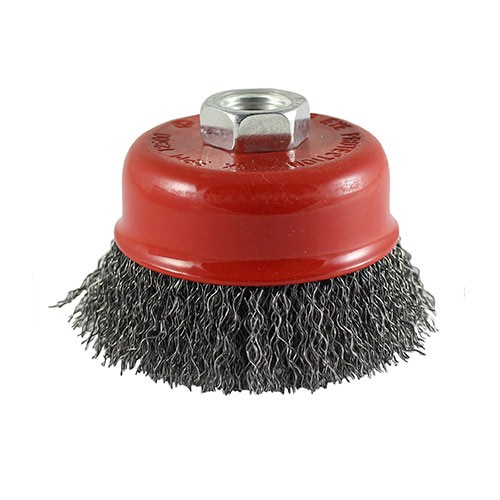 Timco Drill Cup Brush - Crimped Steel Wire