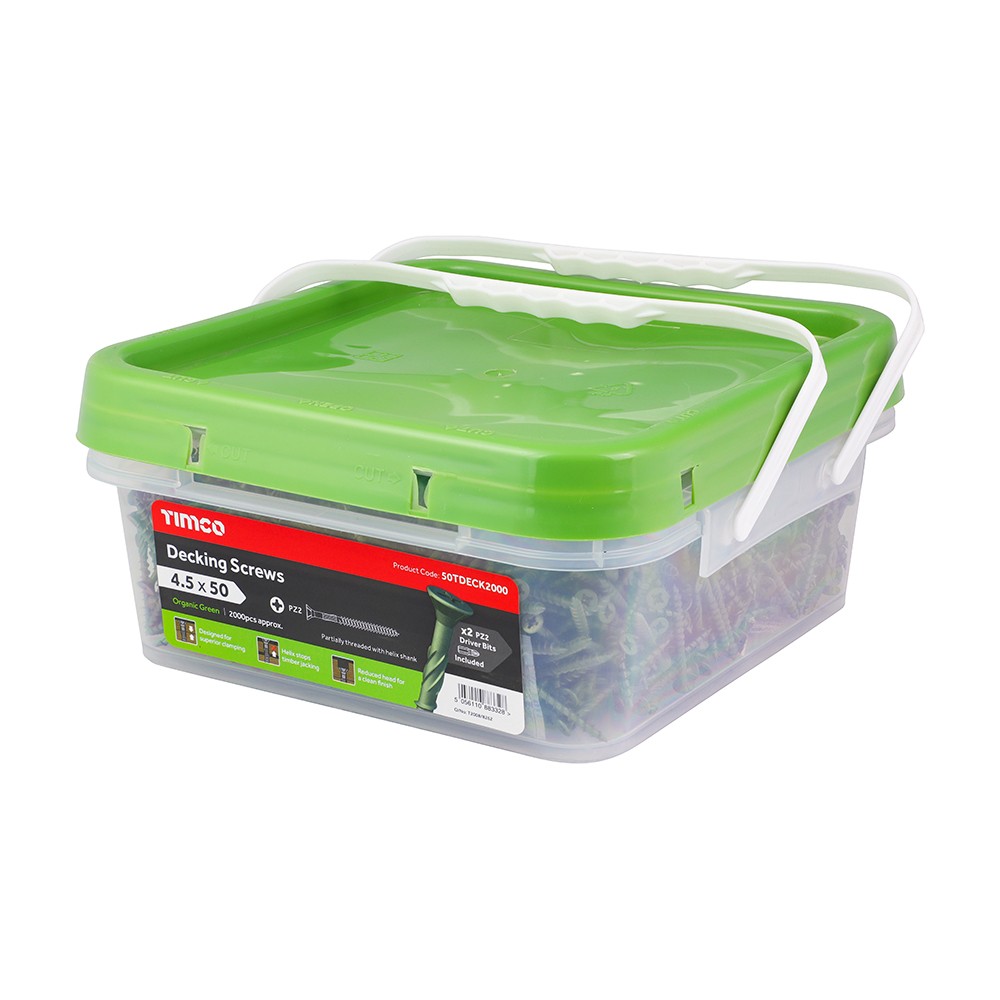 Timco Decking Screws Double Countersunk Trade Packs - Green