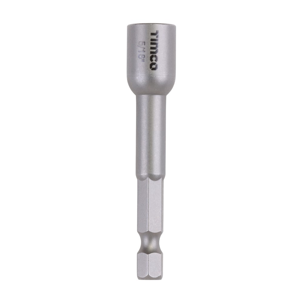 Timco Magnetic Socket Driver Bit 5/16 x 65mm - Hex - 50 Pack