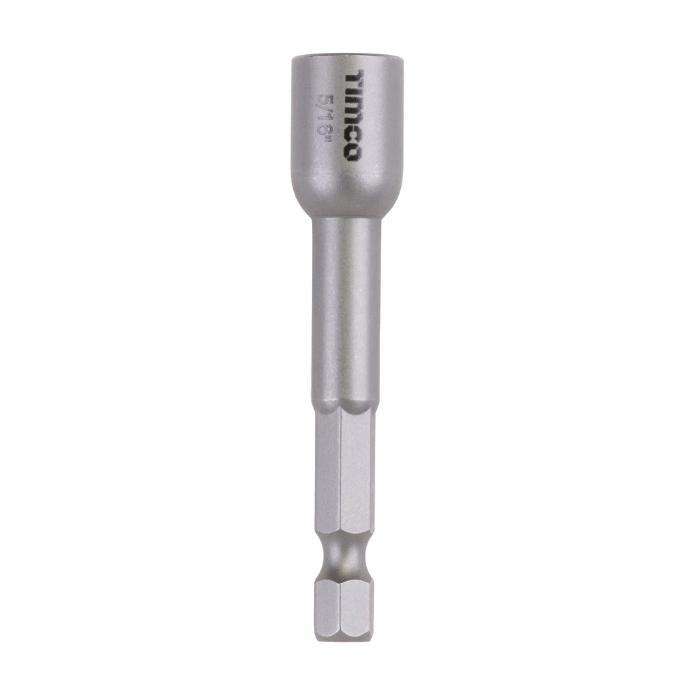 Timco Magnetic Socket Driver Bits 5/16 x 65mm - Hex - 15 Pack