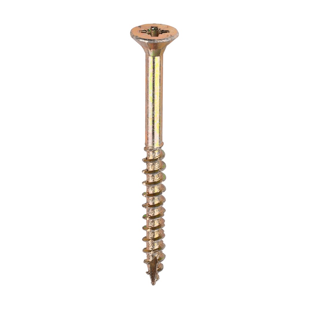 Timco Velocity Premium 6mm Multi-Use Screws Double Countersunk Pozi - Yellow