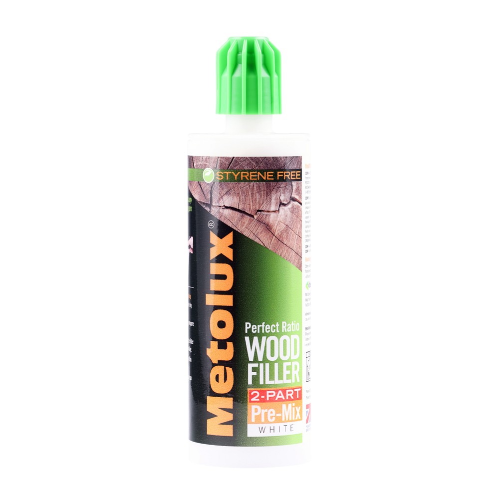 Timco Metolux 2 Part Pre-Mixed Wood Filler 300g - White
