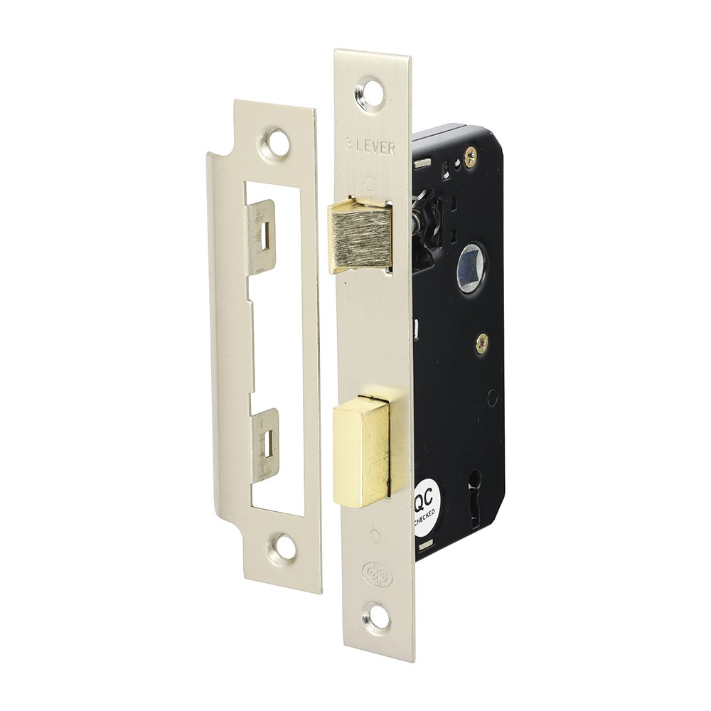Timco 3 Lever Sashlock 51 case / 31 backset - Satin Nickel