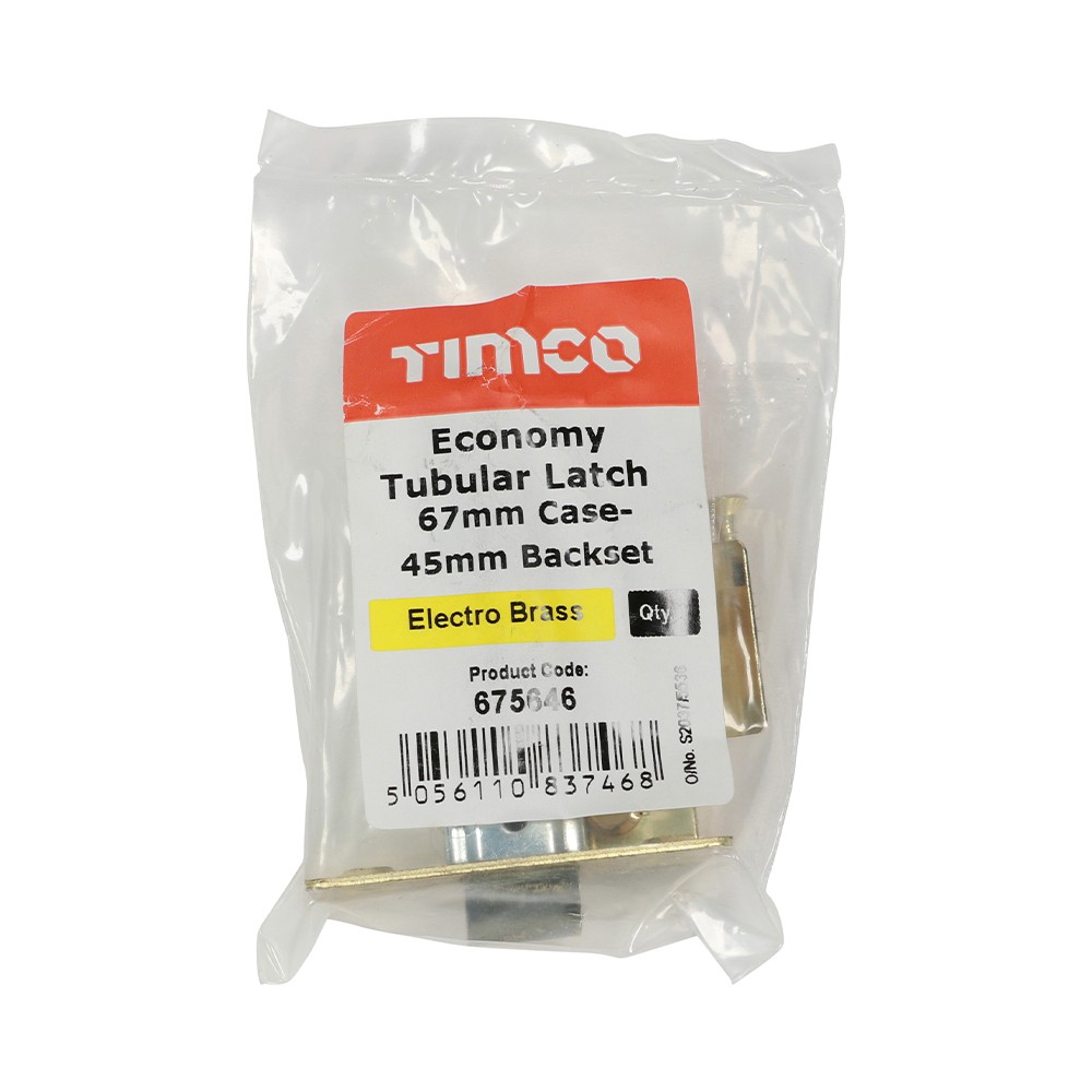 Timco Economy Tubular Latch - Electro Brass