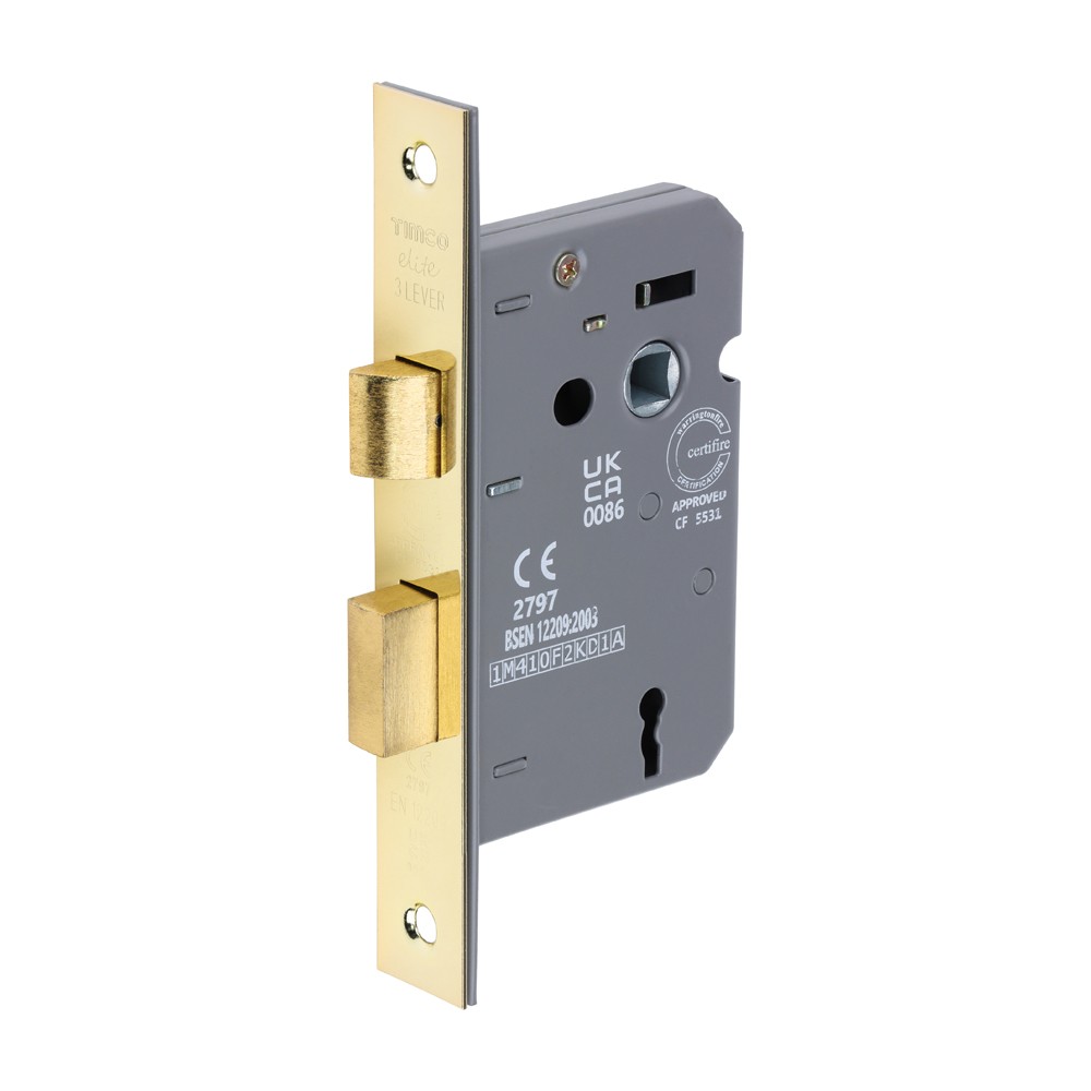 Timco 3 Lever Sashlock - Electro Brass