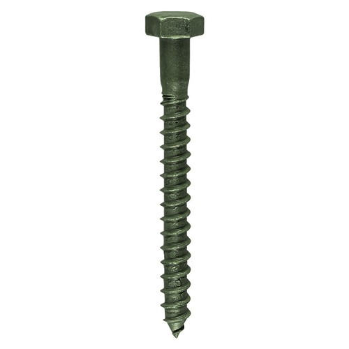 Timco Coach Screws 6 x 75mm Hex - Exterior - Green