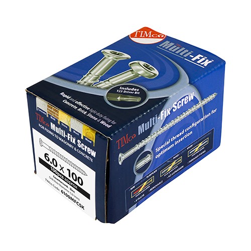 Timco Masonry Screws Countersunk Pozi - Zinc
