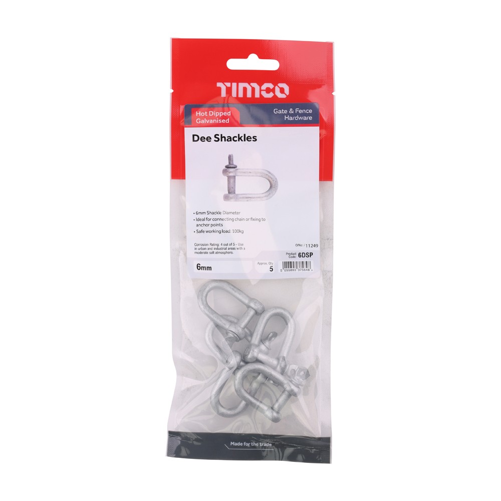 Timco Dee Shackles - Hot Dipped Galvanised