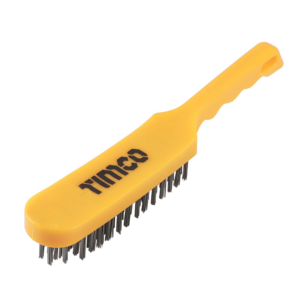 Timco Plastic Handle Scratch Brush 6 Rows - Steel