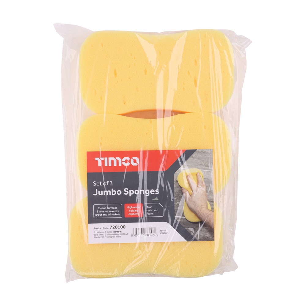 Timco Pack of Jumbo Sponges 3pc