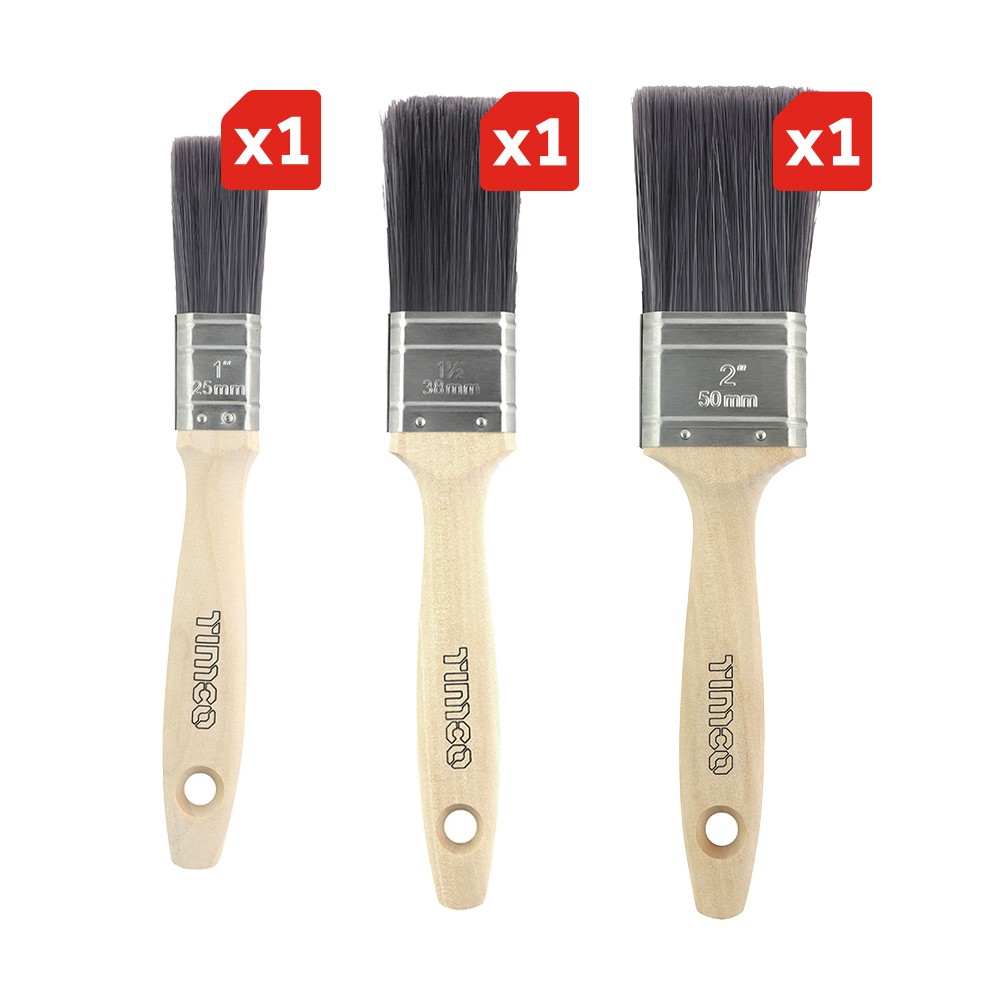 Timco Professional Synthetic Paint Brush Mixed Set 3 pc