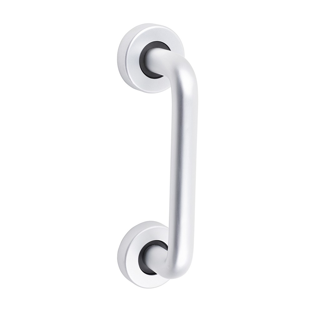 Timco D Shaped Pull Handle On Rose - Satin Anodised Aluminium - TimPacks