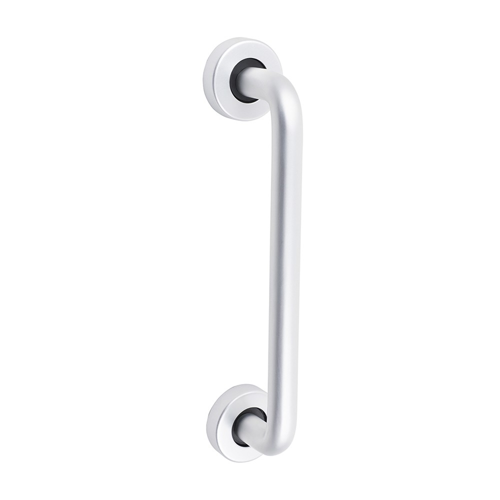 Timco D Shaped Pull Handle On Rose - Satin Anodised Aluminium