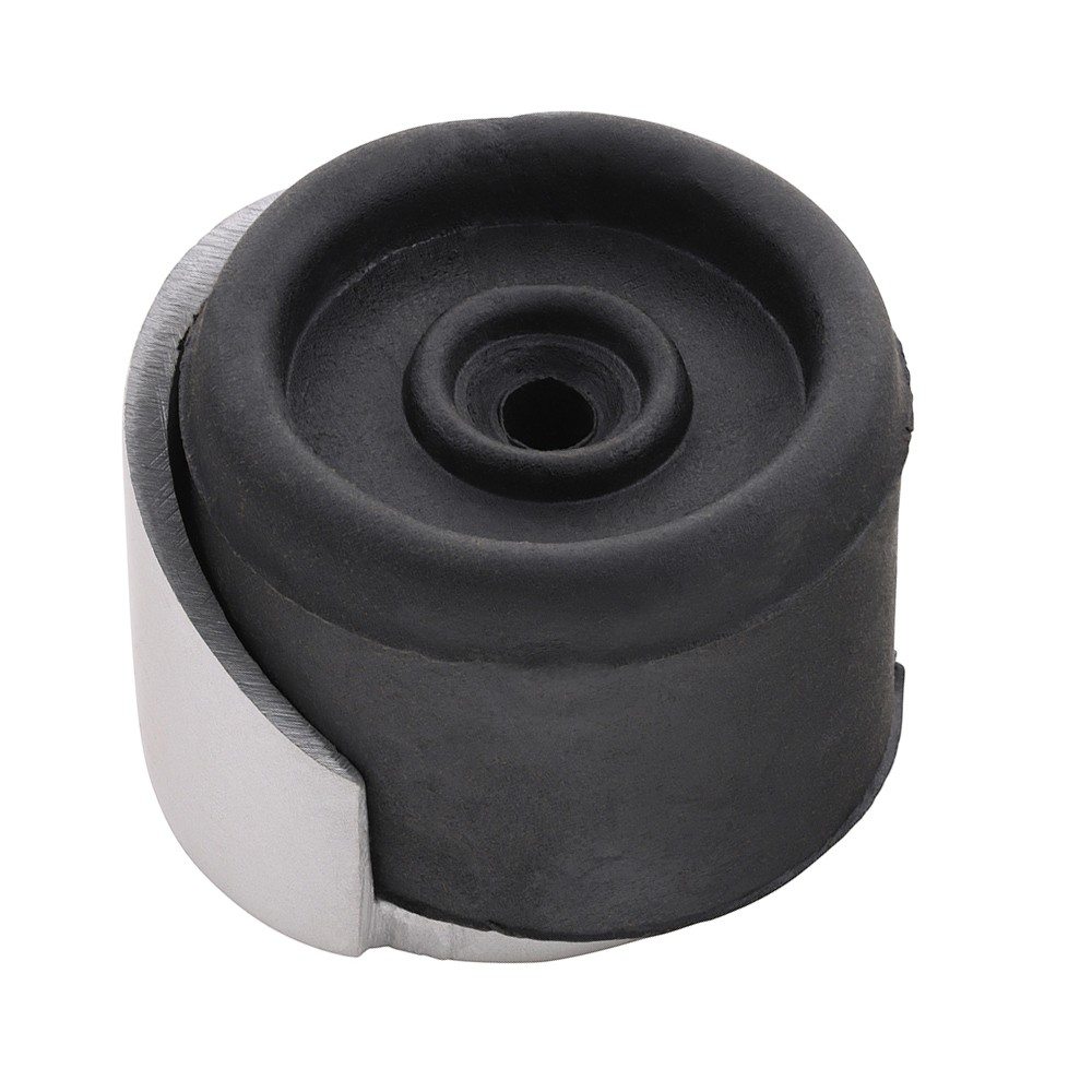Timco Round Door Stop - Satin Anodised Aluminium