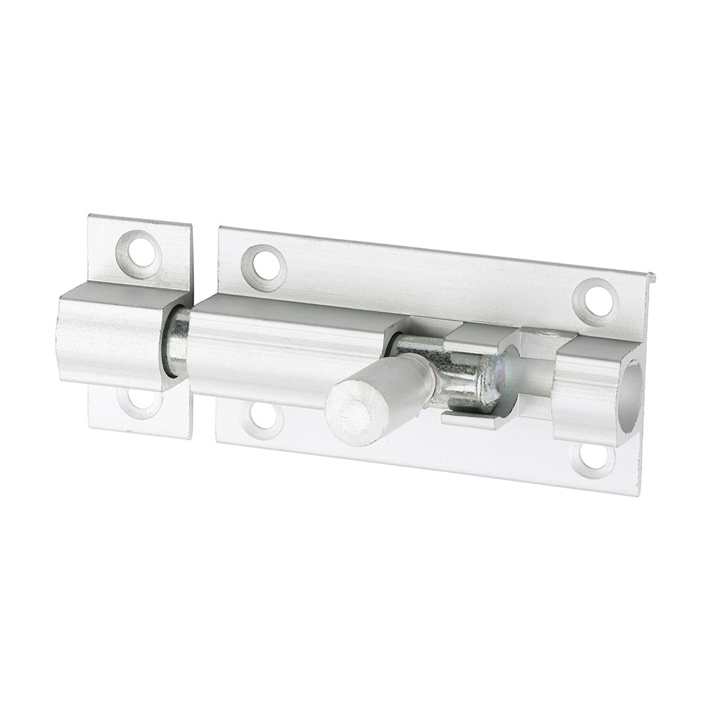 Timco Straight Barrel Bolt - Satin Anodised Aluminium