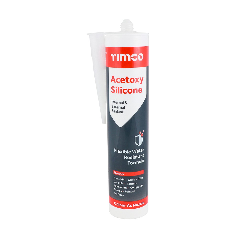 Timco Acetoxy Silicone 300ml - Clear