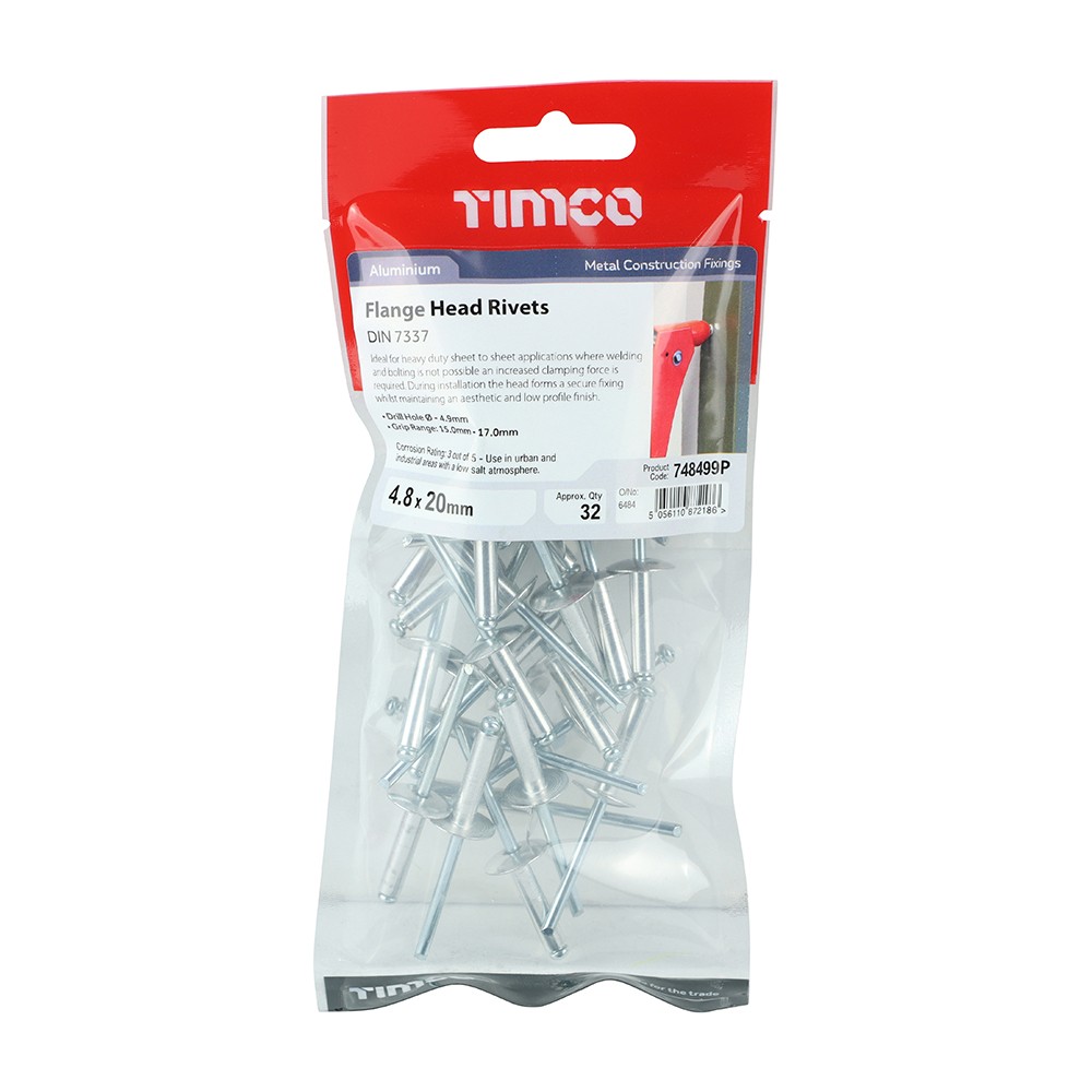 Timco Rivets - Flange Head - Aluminium