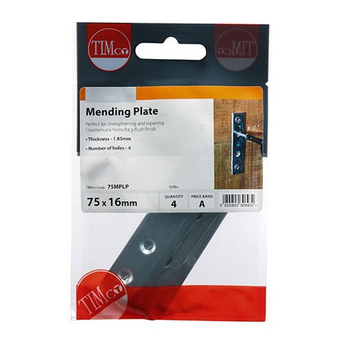 Timco Mending Plates - Zinc