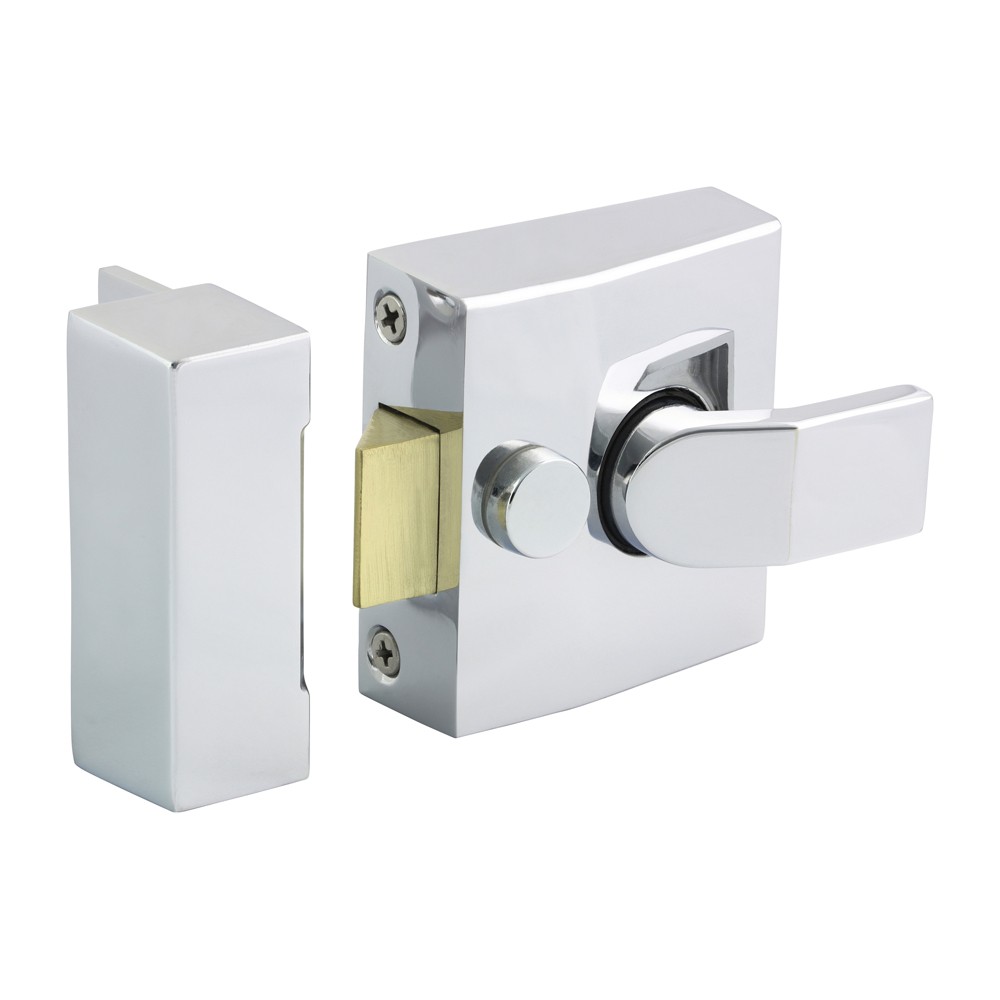 Timco Narrow Style Nightlatch 68 case / 40 backset - Chrome