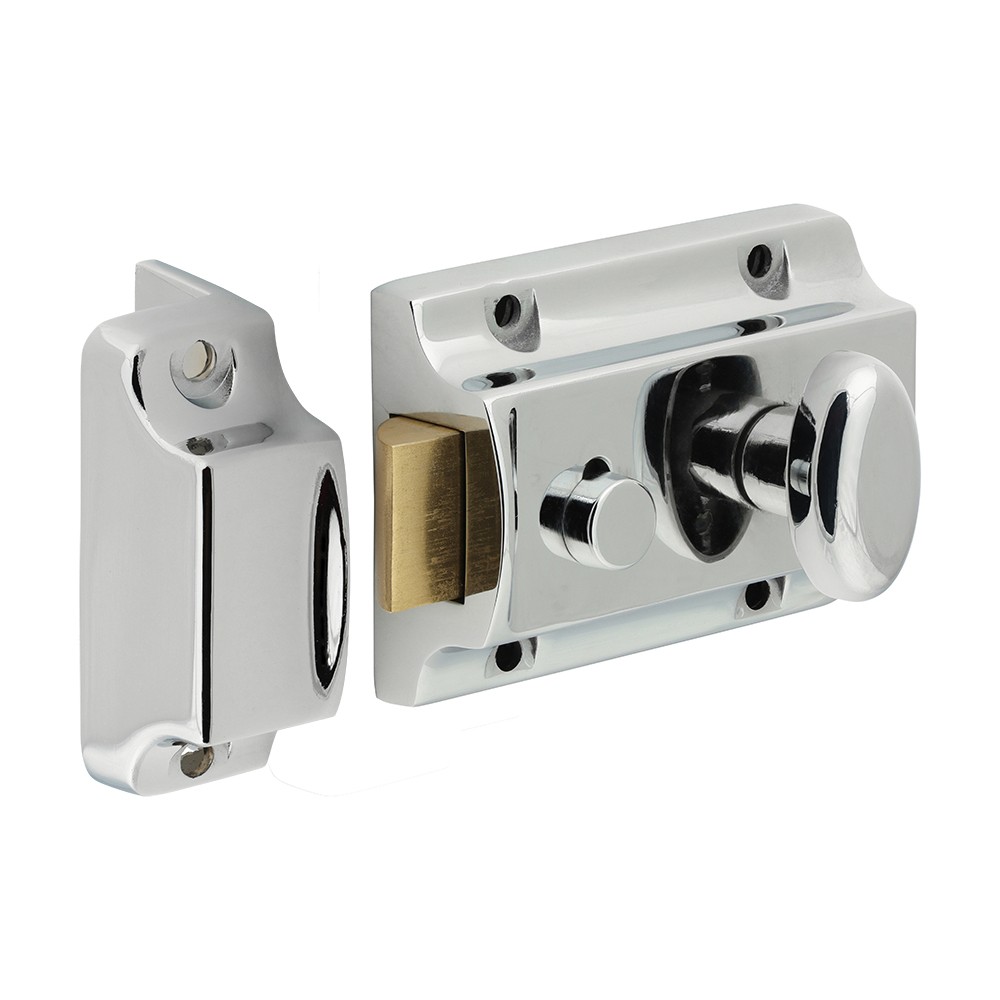Timco Traditional Nightlatch 91 case / 60 backset - Chrome