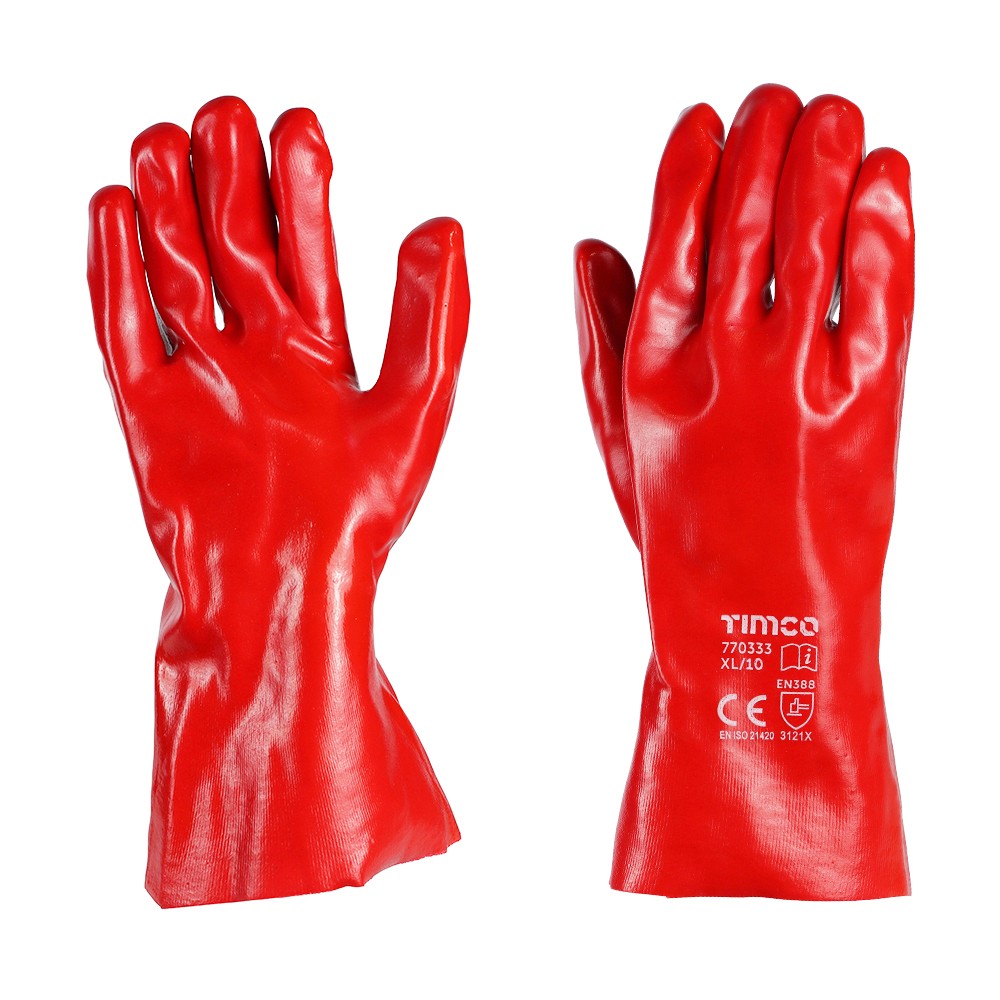 Timco PVC Gauntlets - PVC Coated Cotton Interlock - X Large