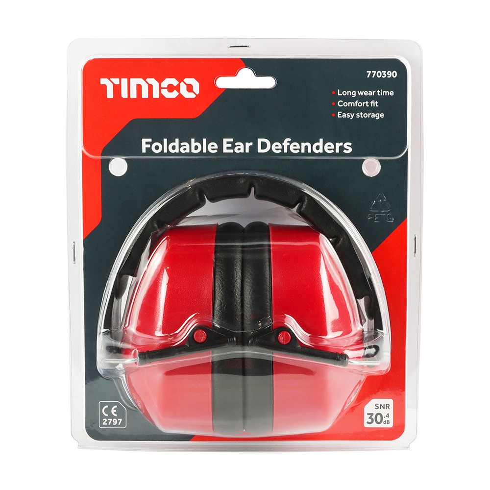 Timco Foldable Ear Defenders - 30.4dB
