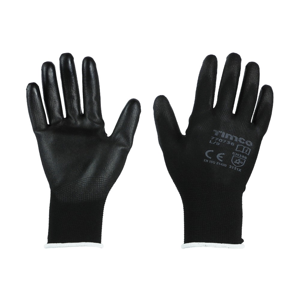 Timco Durable Grip Gloves - PU Coated Polyester