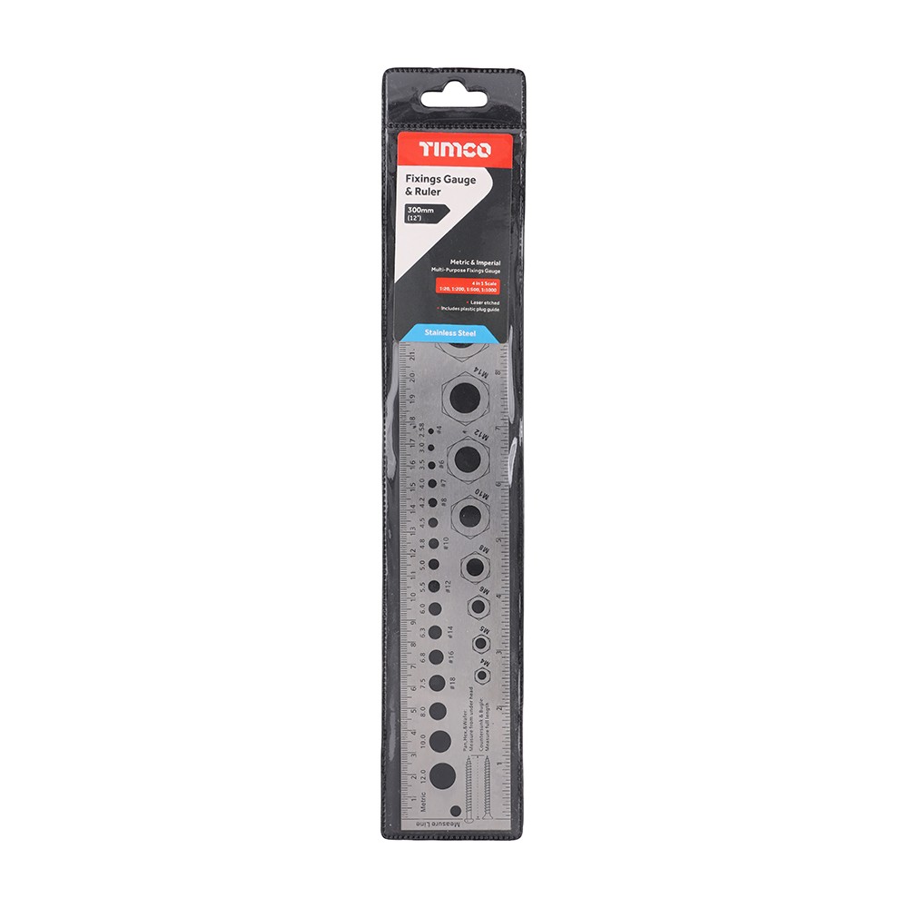 Timco Fixings Gauge and Ruler 300mm