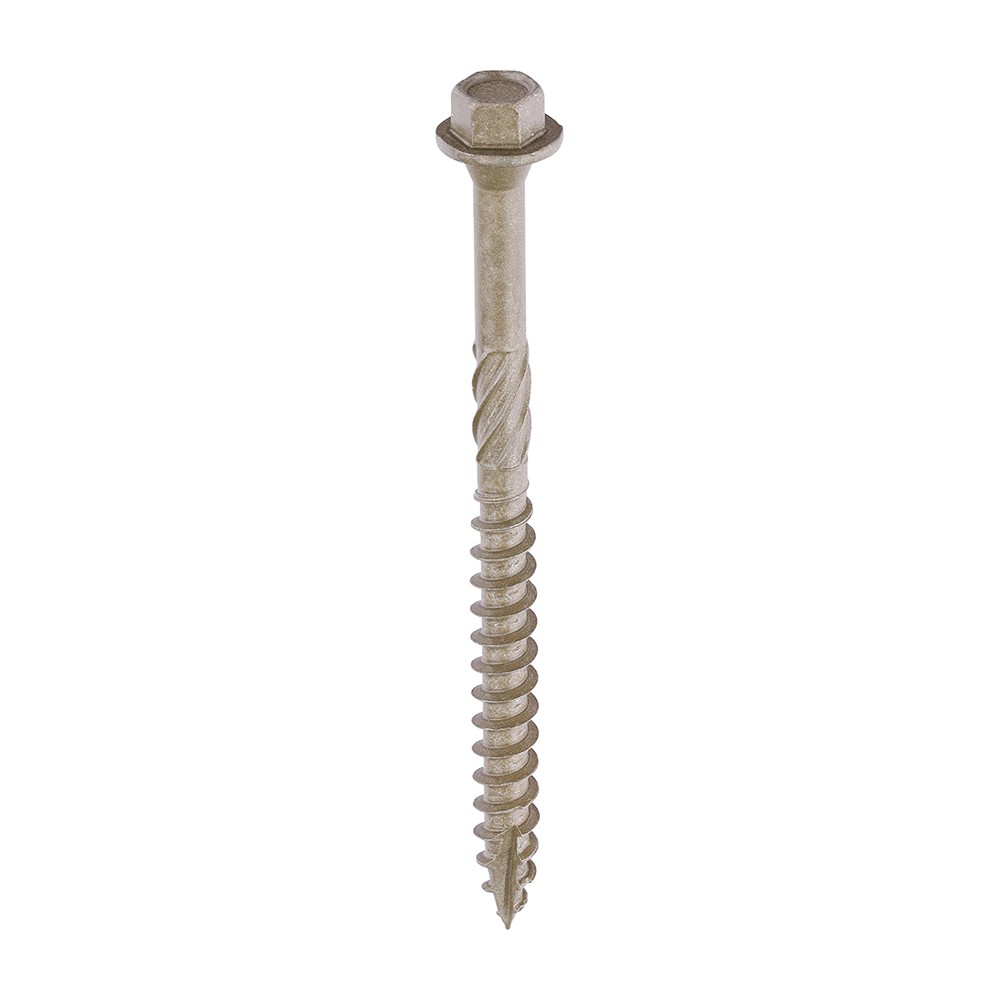 Timco Timber Frame Construction & Landscaping Trade Pack Screws Hex - Green Organic