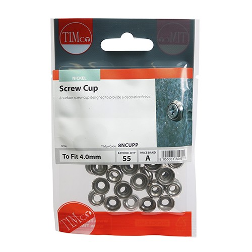Timco Screw Cups - Nickel