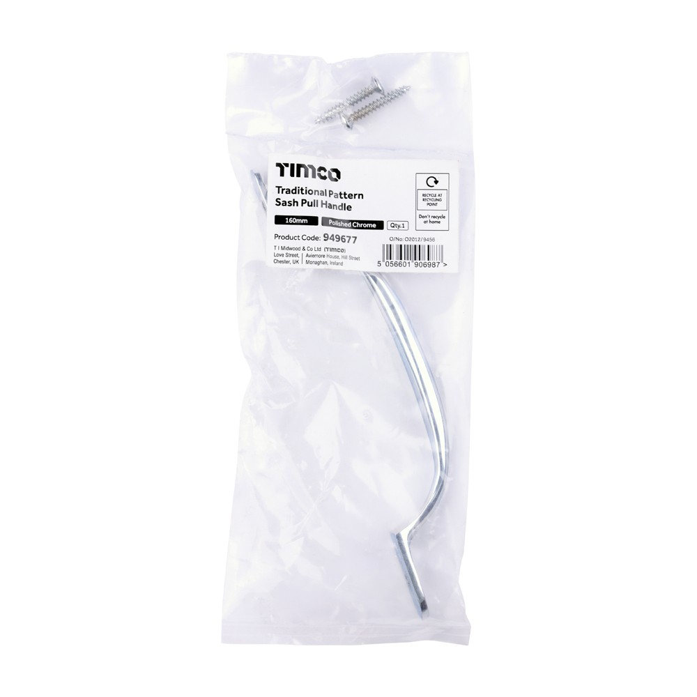 Timco Traditional Pattern Sash Pull Handle 160mm