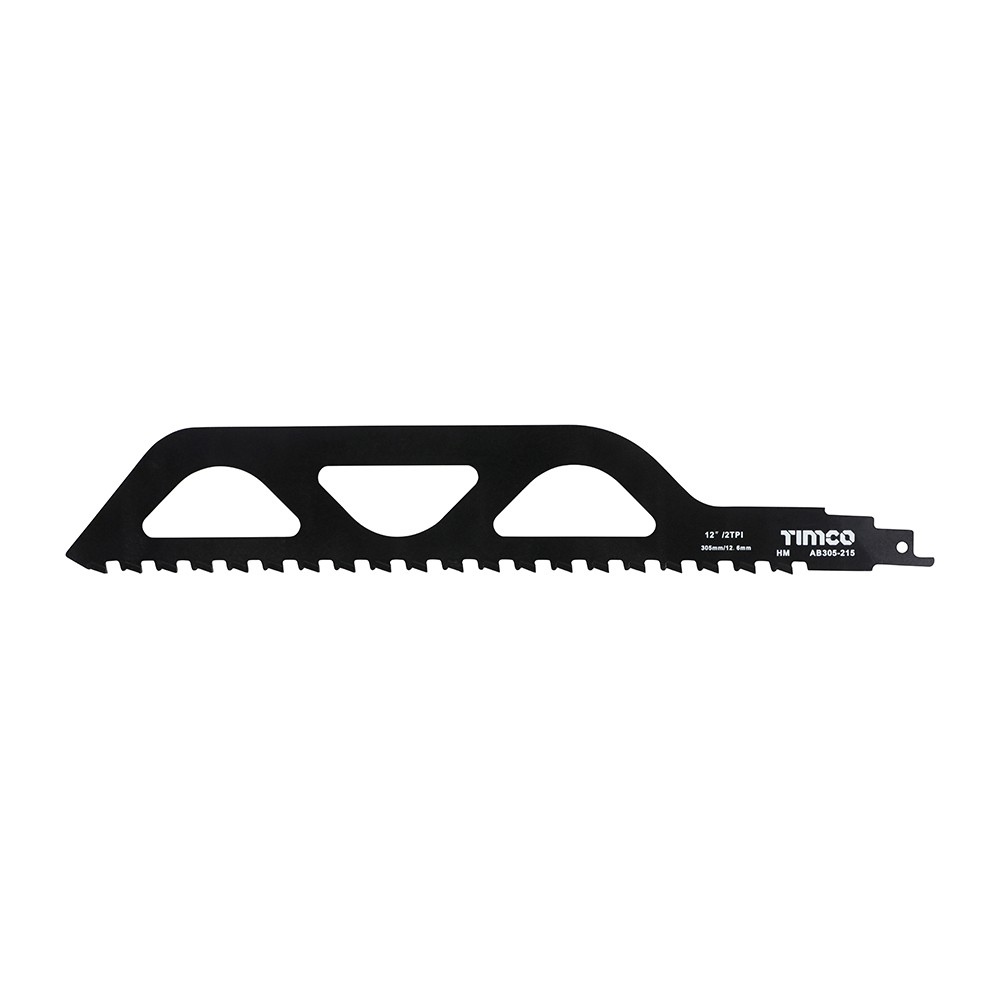 Timco Reciprocating Saw Blades For Block / Brick Cutting - Tungsten Carbide Tipped Blade - S1243HM