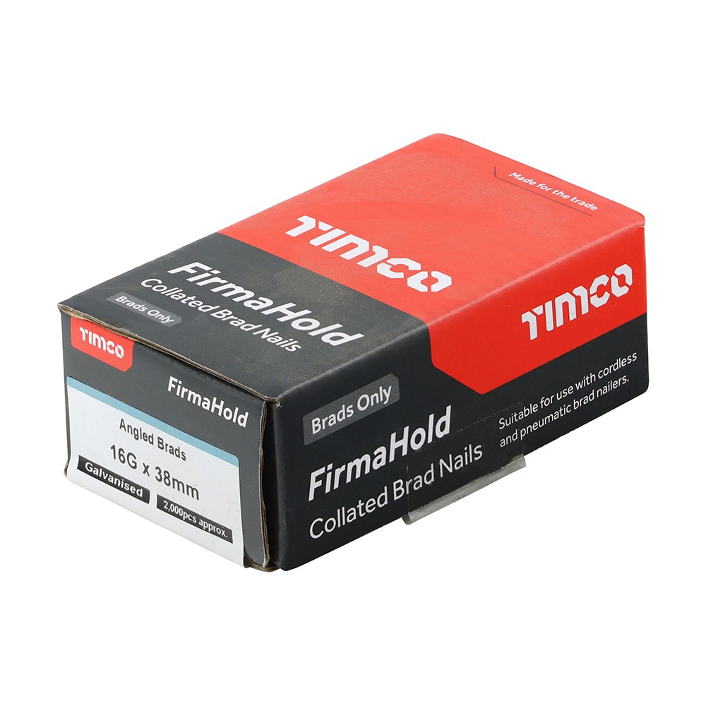 Timco FirmaHold ABG1638 16G 38mm Collated Brad Angled Nails 2000 - Galvanised