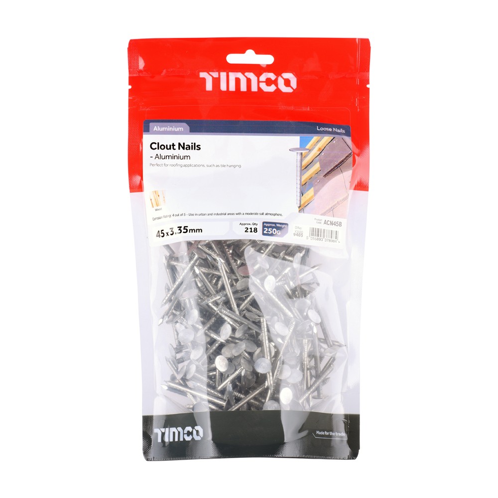 Timco Clout Nails - Aluminium 0.25kg