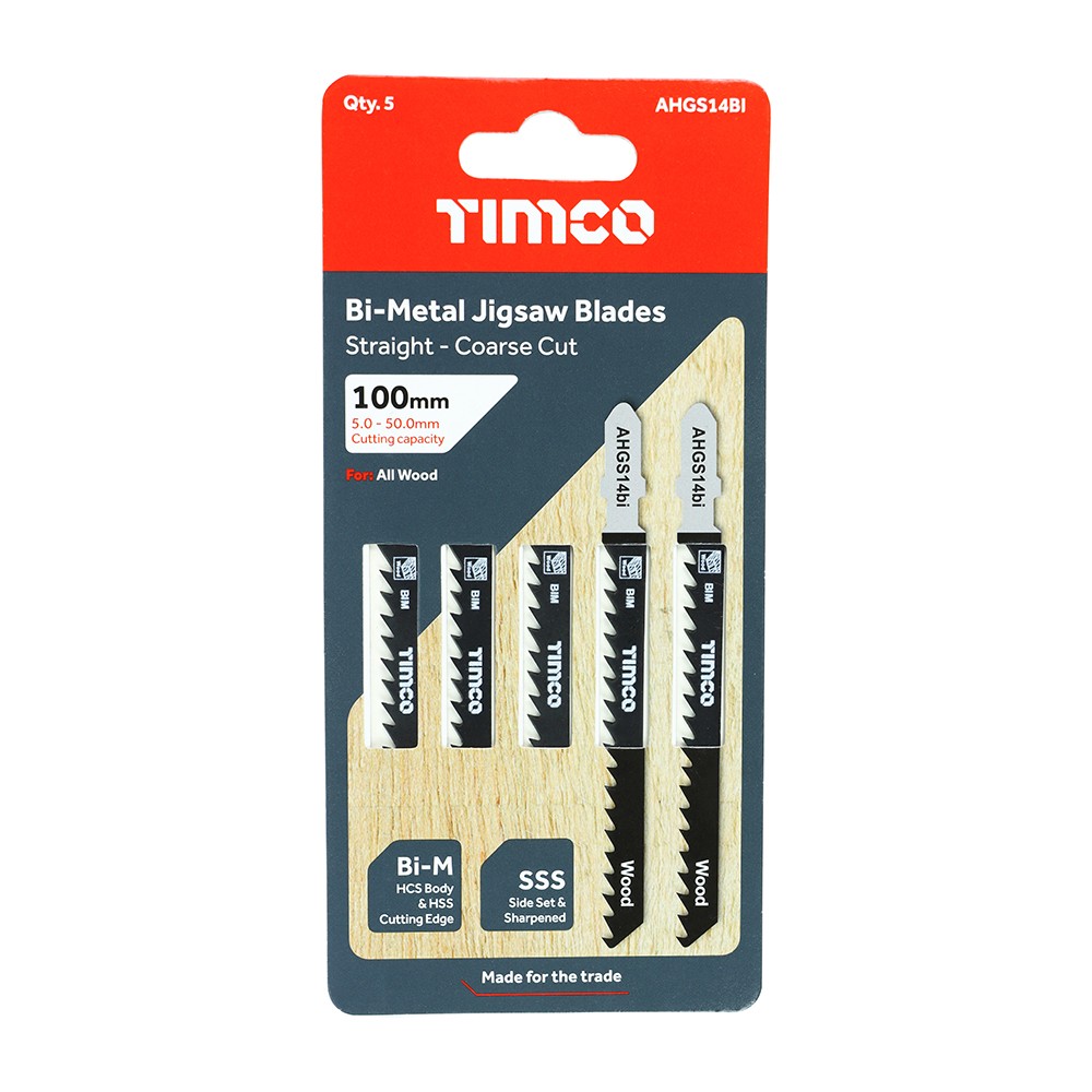 Timco Jigsaw Blades For Wood Cutting - Bi-Metal Blades