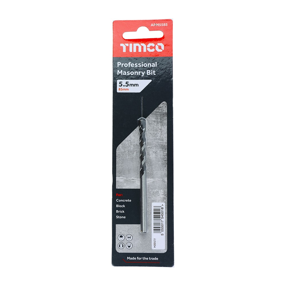 Timco Professional Masonry Bits - Small 4 - 10mm