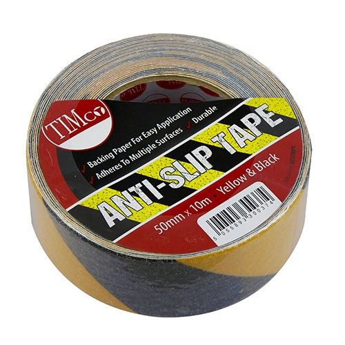 Timco Anti-Slip Tape 10m x 50mm - Yellow & Black
