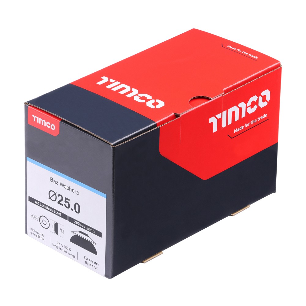 Timco BAZ Washer 25mm - A2 Stainless Steel