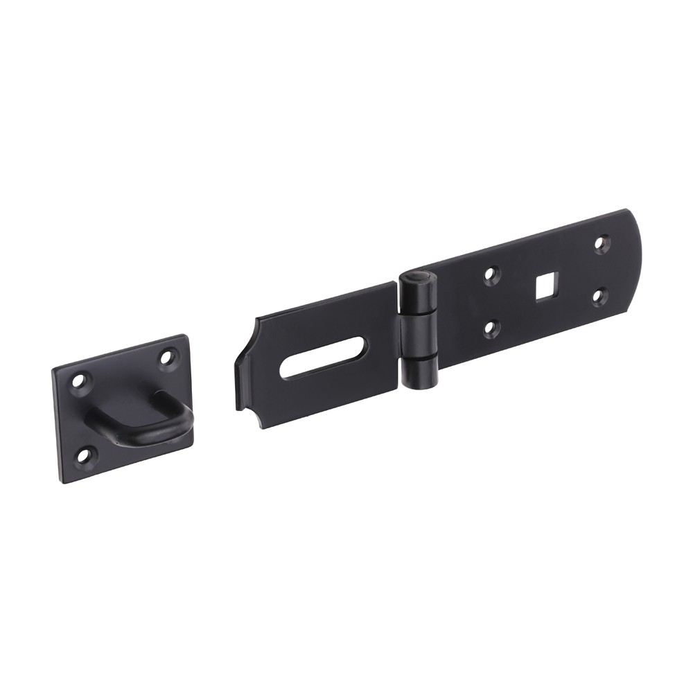 Timco Secure Bolt On Hasp & Staple - Heavy Duty - Black