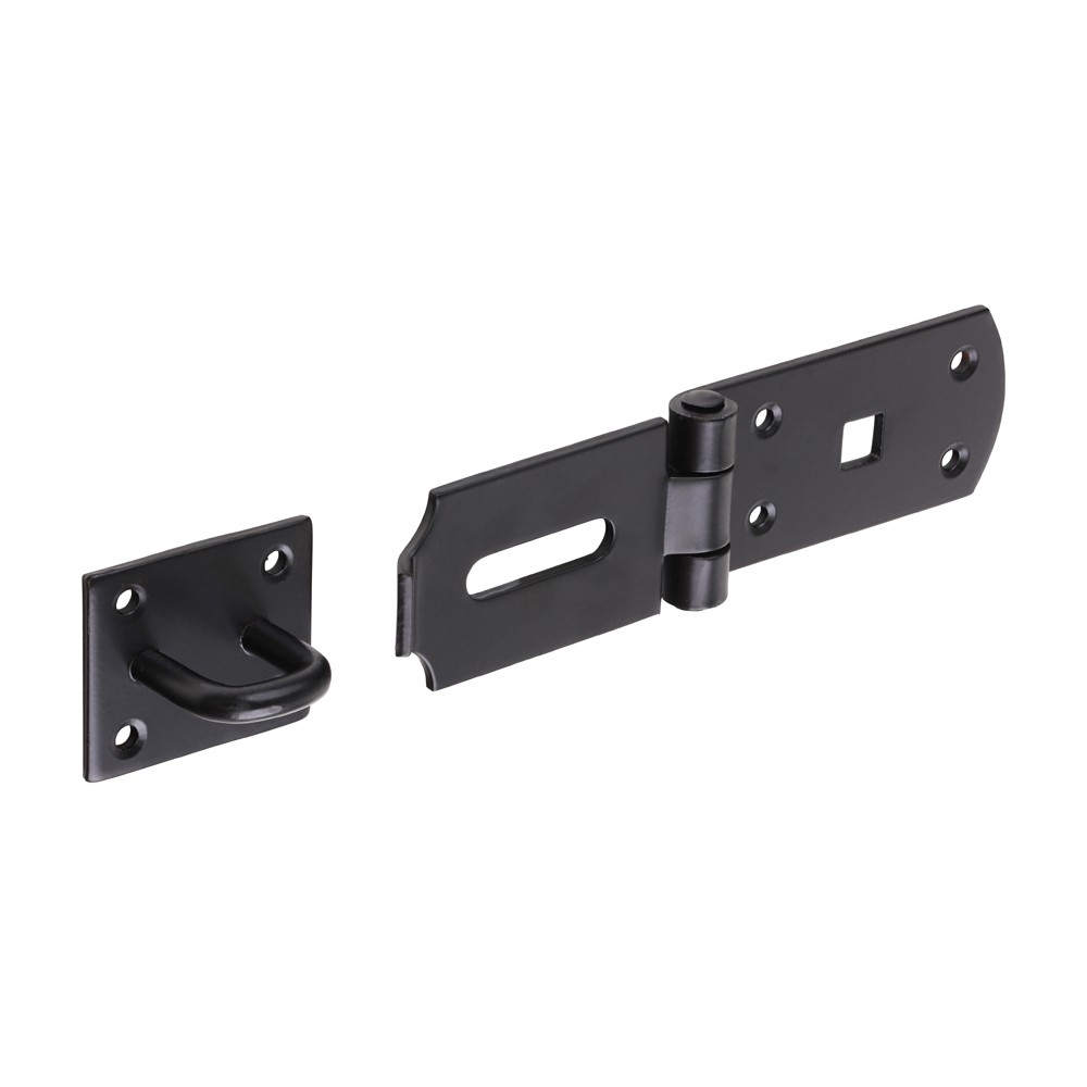 Timco Secure Bolt On Hasp & Staple - Heavy Duty - Black