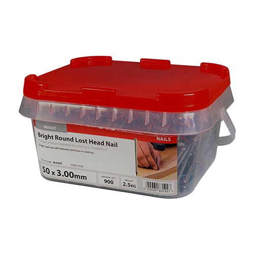 Timco Round Lost Head Nails Bright - 2.5kg