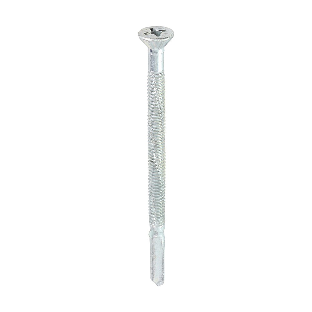 Timco Metal Construction Heavy Section Self Drilling Screws Countersunk, Wing-Tip - Silver Organic