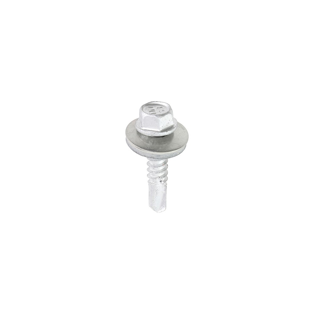Timco Metal Construction Light Section Self Drilling Screws EPDM Washer Hex - Silver Organic