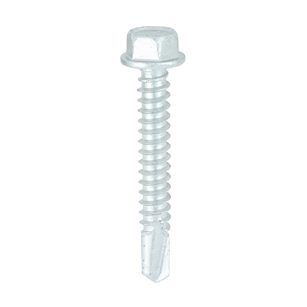 Timco Metal Construction Light Section Self Drilling Screws Bi-Metal Hex - Silver Organic