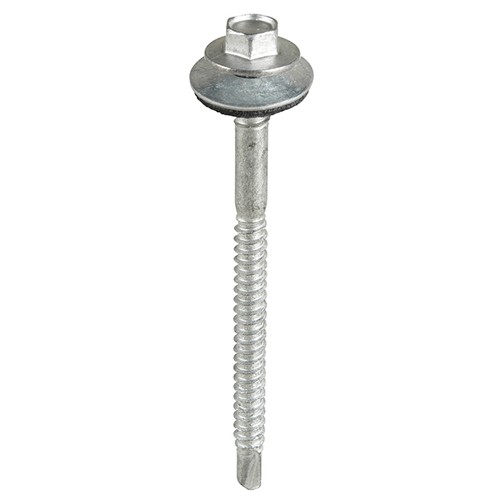 Timco Metal Construction Composite Panel Self Drilling Screws EPDM Washer Hex - Silver Organic